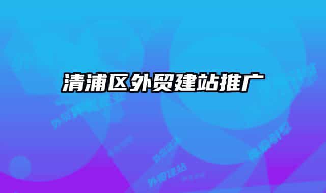清浦區(qū)外貿(mào)建站推廣