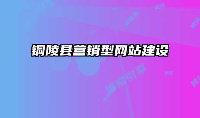 銅陵縣營(yíng)銷型網(wǎng)站建設(shè)