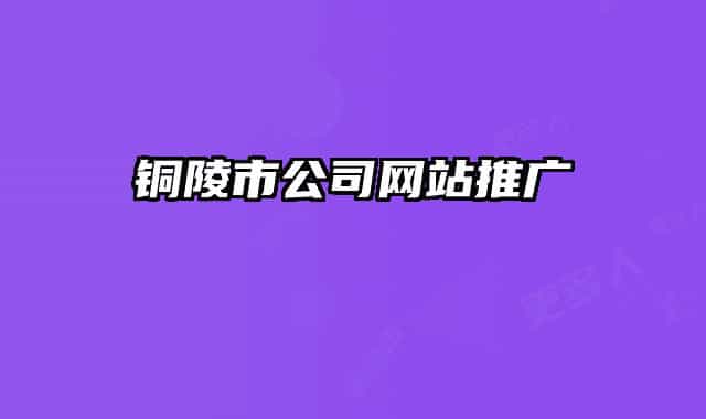 銅陵市公司網站推廣