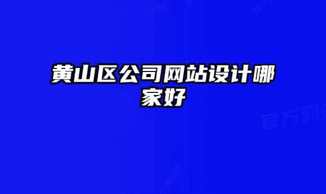 黃山區(qū)公司網(wǎng)站設(shè)計哪家好