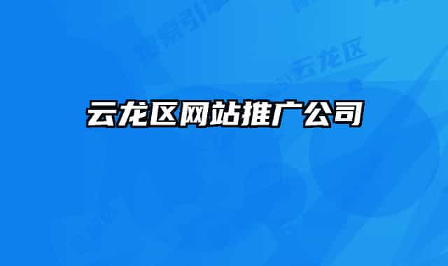 云龍區(qū)網站推廣公司