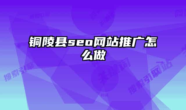 銅陵縣seo網站推廣怎么做