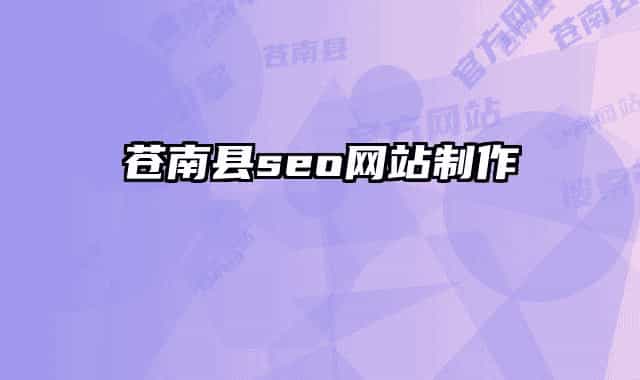 蒼南縣seo網(wǎng)站制作