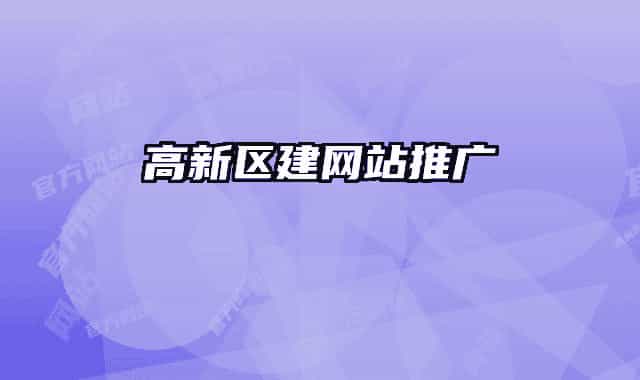 高新區(qū)建網站推廣
