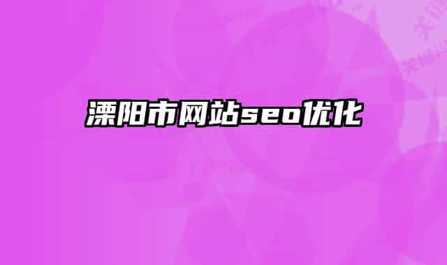 溧陽市網(wǎng)站seo優(yōu)化