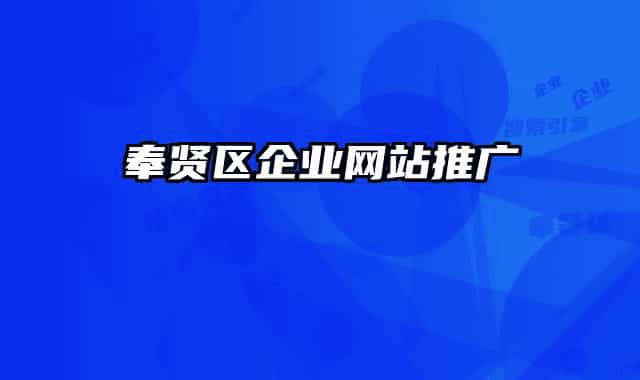 奉賢區(qū)企業(yè)網(wǎng)站推廣