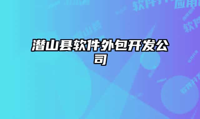 潛山縣軟件外包開發(fā)公司