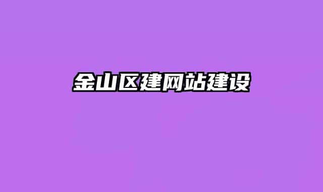 金山區(qū)建網(wǎng)站建設(shè)