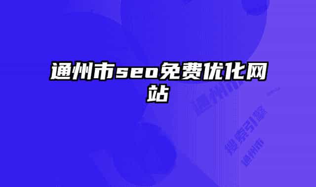 通州市seo免費優(yōu)化網站
