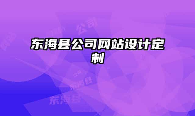 東?？h公司網(wǎng)站設(shè)計(jì)定制