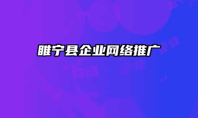 睢寧縣企業(yè)網(wǎng)絡(luò)推廣