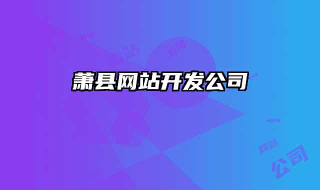 蕭縣網(wǎng)站開(kāi)發(fā)公司