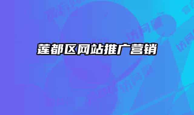 蓮都區(qū)網(wǎng)站推廣營銷