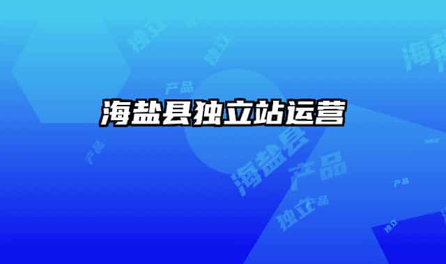 海鹽縣獨立站運營