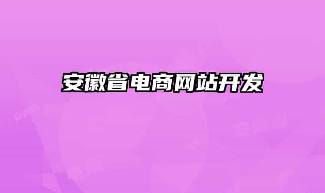 安徽省電商網(wǎng)站開發(fā)