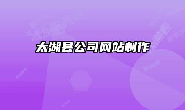 太湖縣公司網站制作