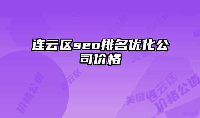連云區(qū)seo排名優(yōu)化公司價格