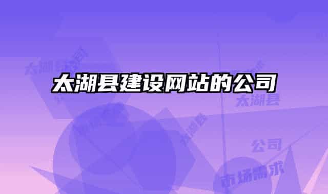 太湖縣建設(shè)網(wǎng)站的公司