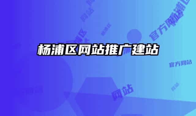 楊浦區(qū)網(wǎng)站推廣建站