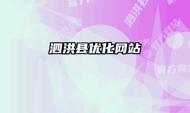 泗洪縣優(yōu)化網(wǎng)站