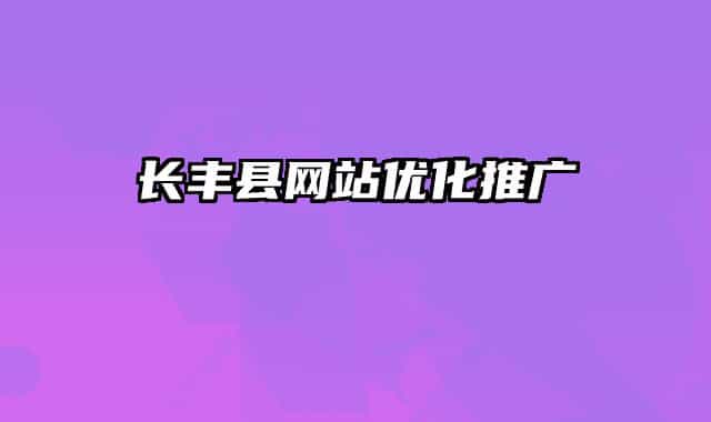 長(zhǎng)豐縣網(wǎng)站優(yōu)化推廣