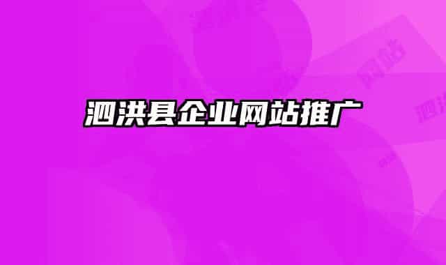 泗洪縣企業(yè)網(wǎng)站推廣