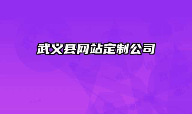 武義縣網(wǎng)站定制公司