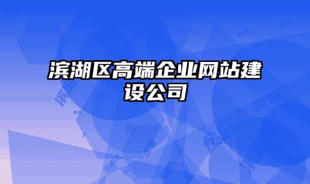 濱湖區(qū)高端企業(yè)網(wǎng)站建設(shè)公司