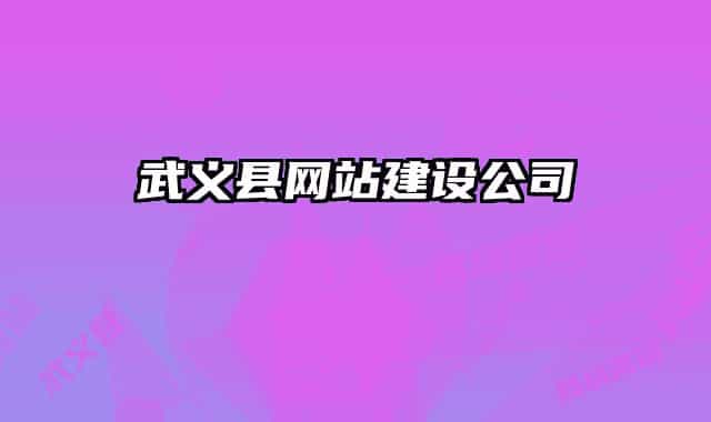 武義縣網(wǎng)站建設公司