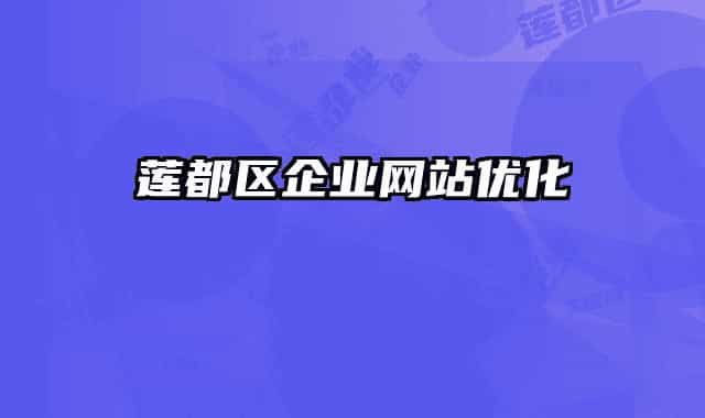 蓮都區(qū)企業(yè)網(wǎng)站優(yōu)化