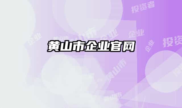 黃山市企業(yè)官網(wǎng)