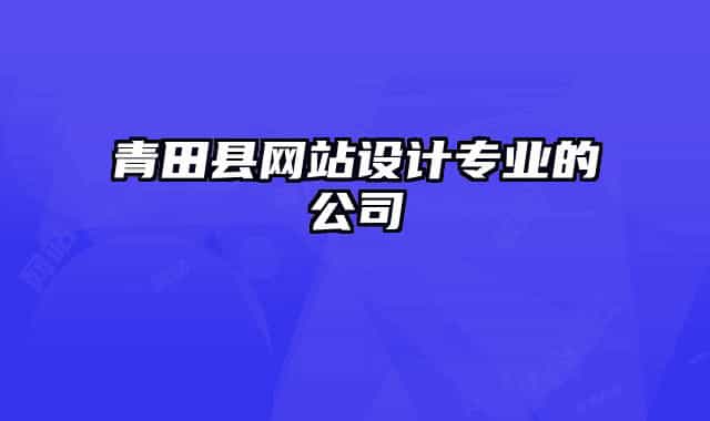 青田縣網(wǎng)站設計專業(yè)的公司