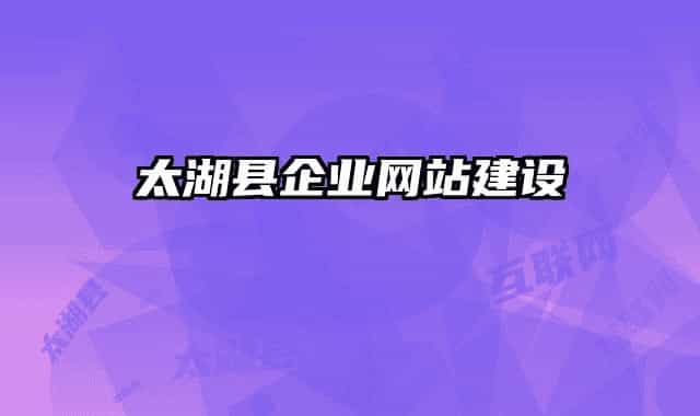 太湖縣企業(yè)網(wǎng)站建設(shè)