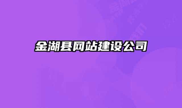 金湖縣網(wǎng)站建設(shè)公司